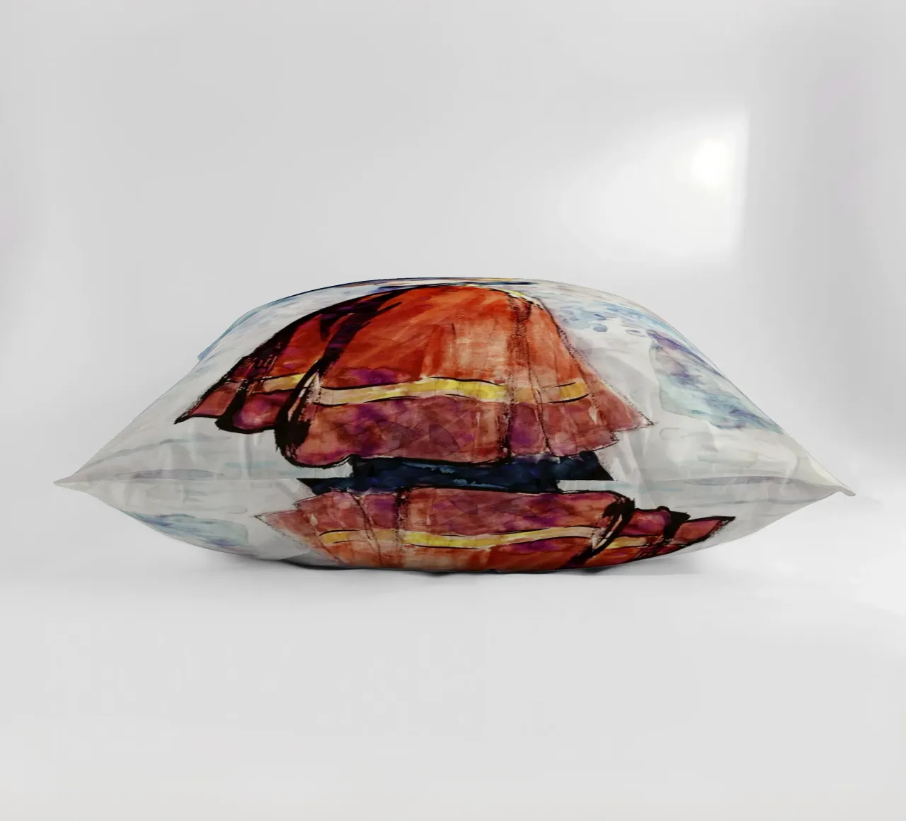 Elegante in mantello rosso (1890-1900 circa) di Henry Somm, cuscino da Venus Art