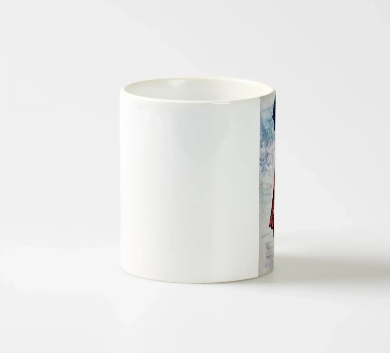 Elegante in mantello rosso (1890-1900 circa) di Henry Somm, tazza in ceramica da Venus Art