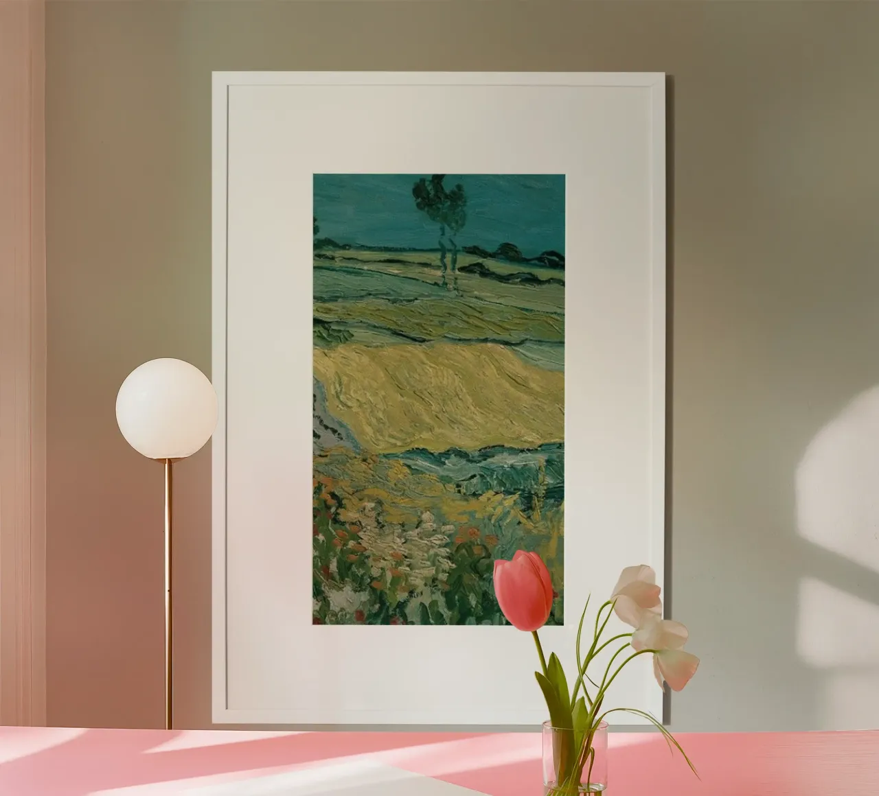 erba natura campagna poster con telaio in legno da cloud shop