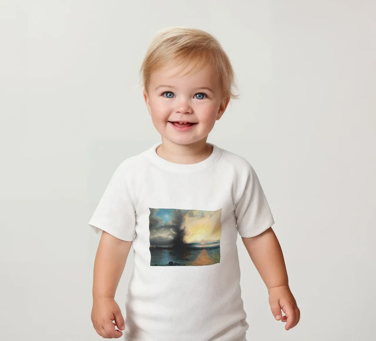 De rots des heils (1837) door Samuel Colman baby t-shirt van Venus Art
