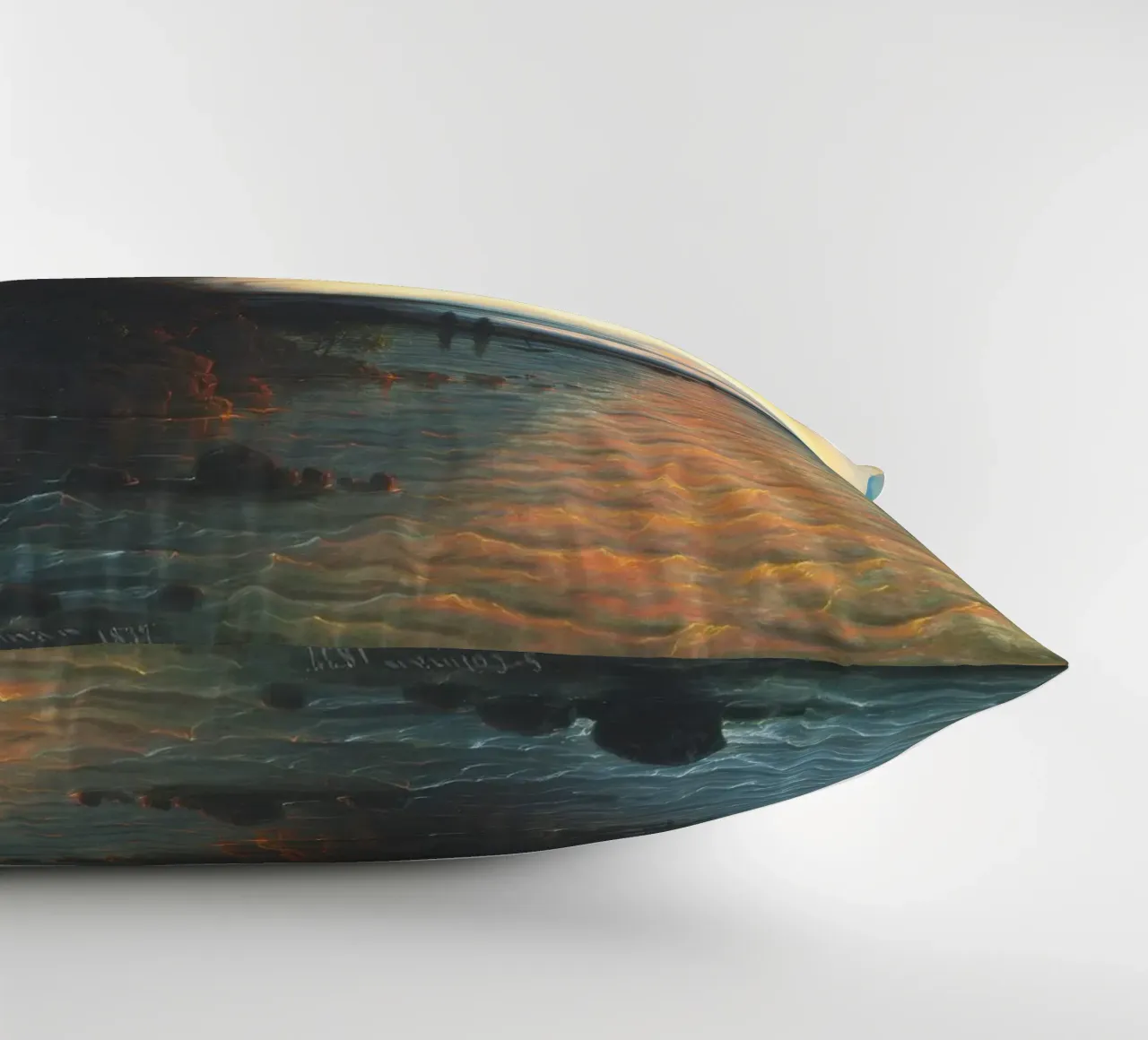 The Rock of Salvation (1837) by Samuel Colman decorative cushion by Venus Art