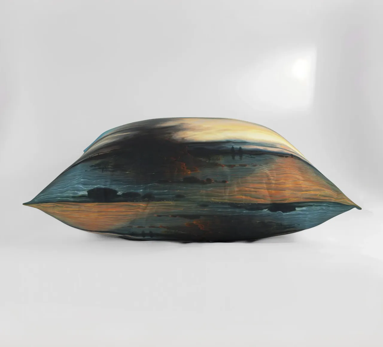 The Rock of Salvation (1837) by Samuel Colman decorative cushion by Venus Art