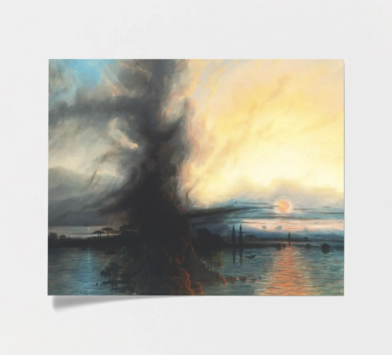 The Rock of Salvation (1837) by Samuel Colman sticker sheet by Venus Art