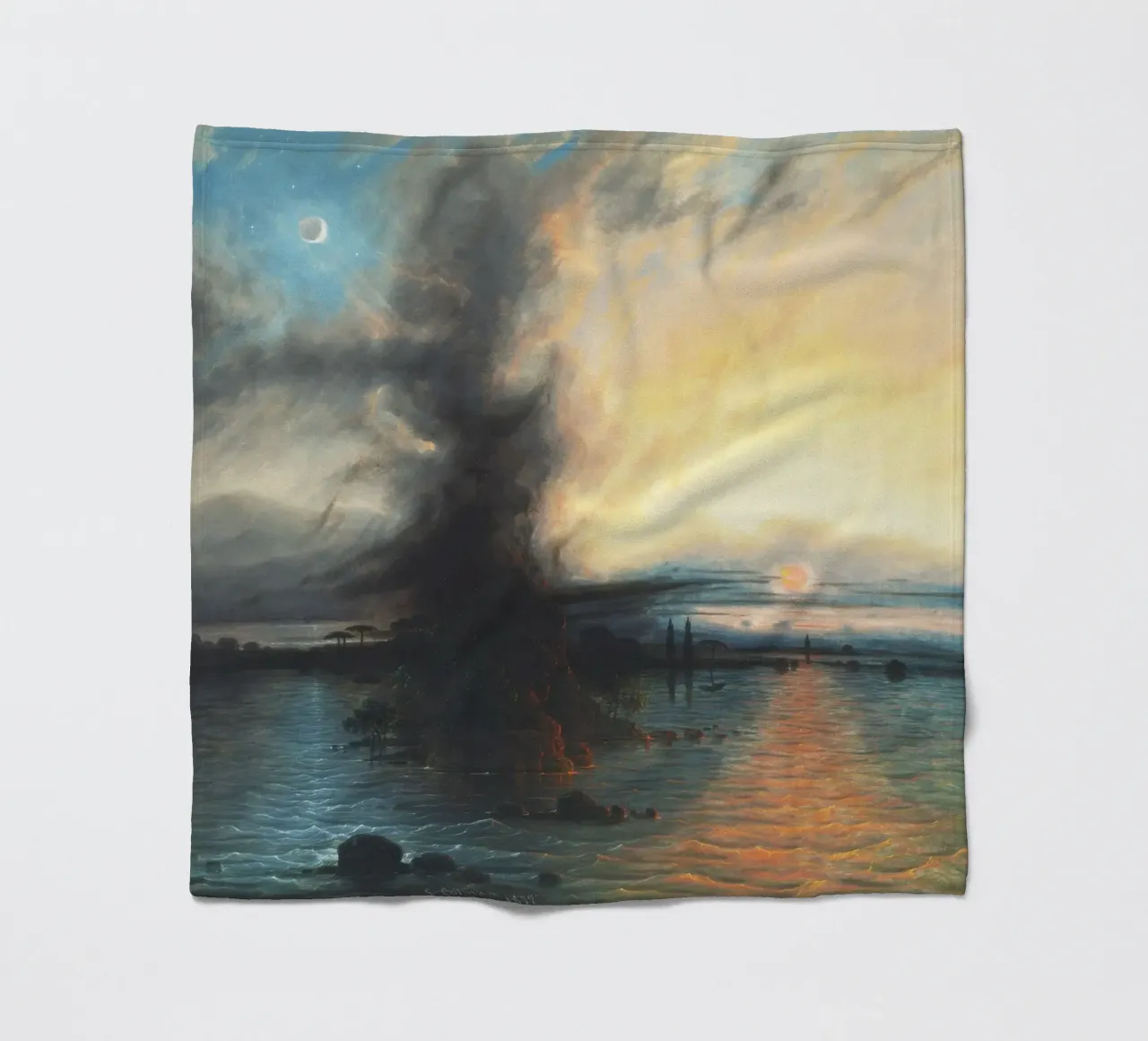 La roccia della salvezza (1837) di Samuel Colman coperta in pile da Venus Art