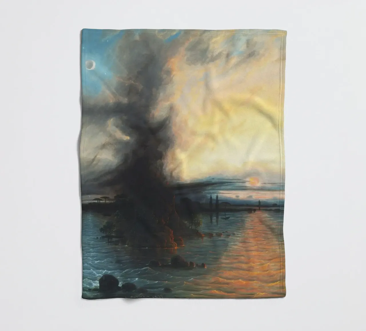 La roccia della salvezza (1837) di Samuel Colman coperta in pile da Venus Art