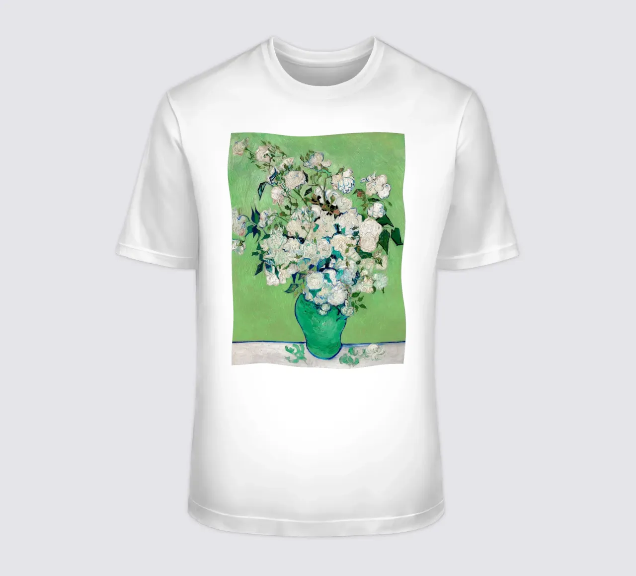 Un vaso di rose - Vincent van Gogh t-shirt da Sylviepaint