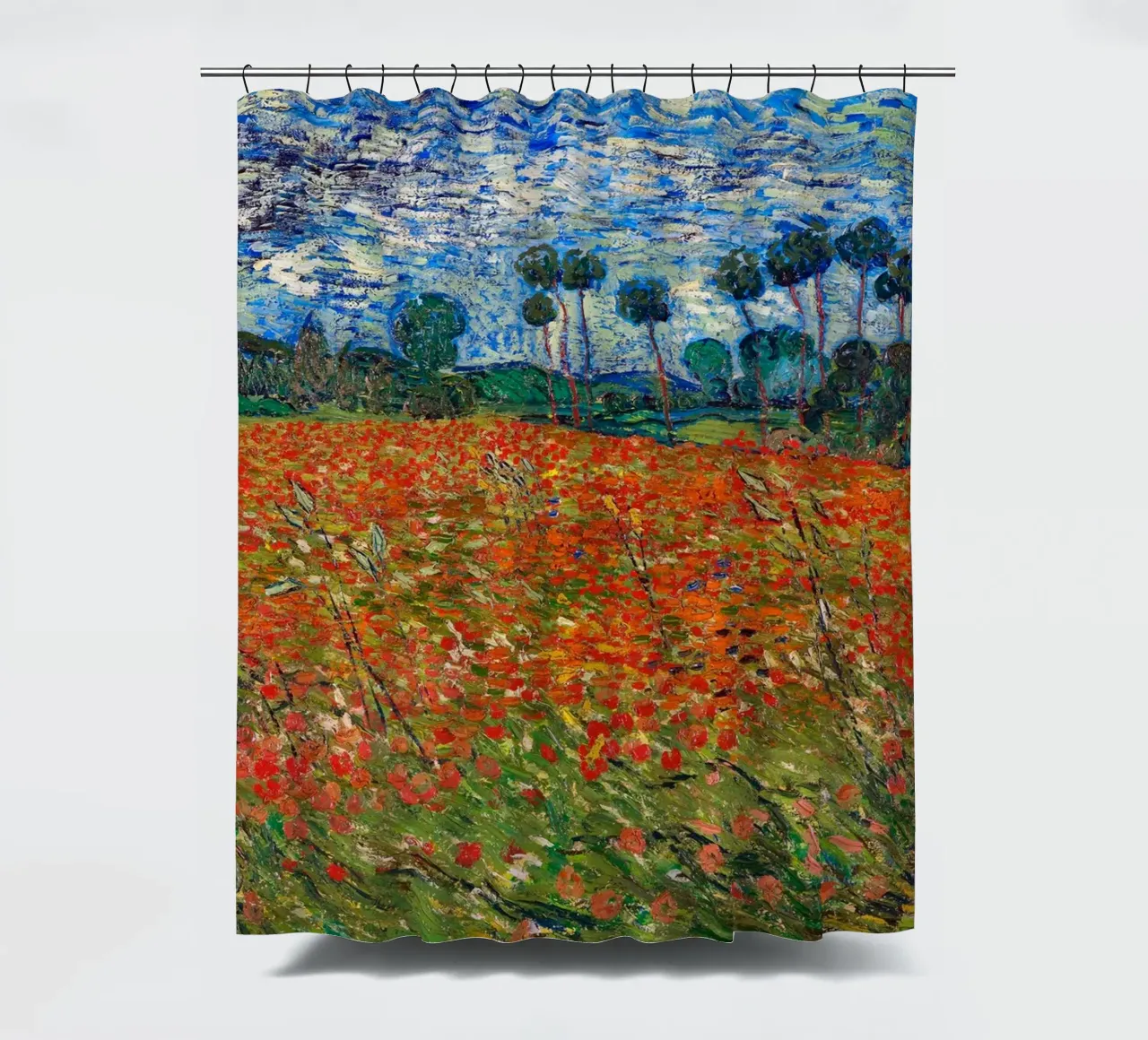 Mohnblumenfeld - Vincent van Gogh Duschvorhang von Sylviepaint