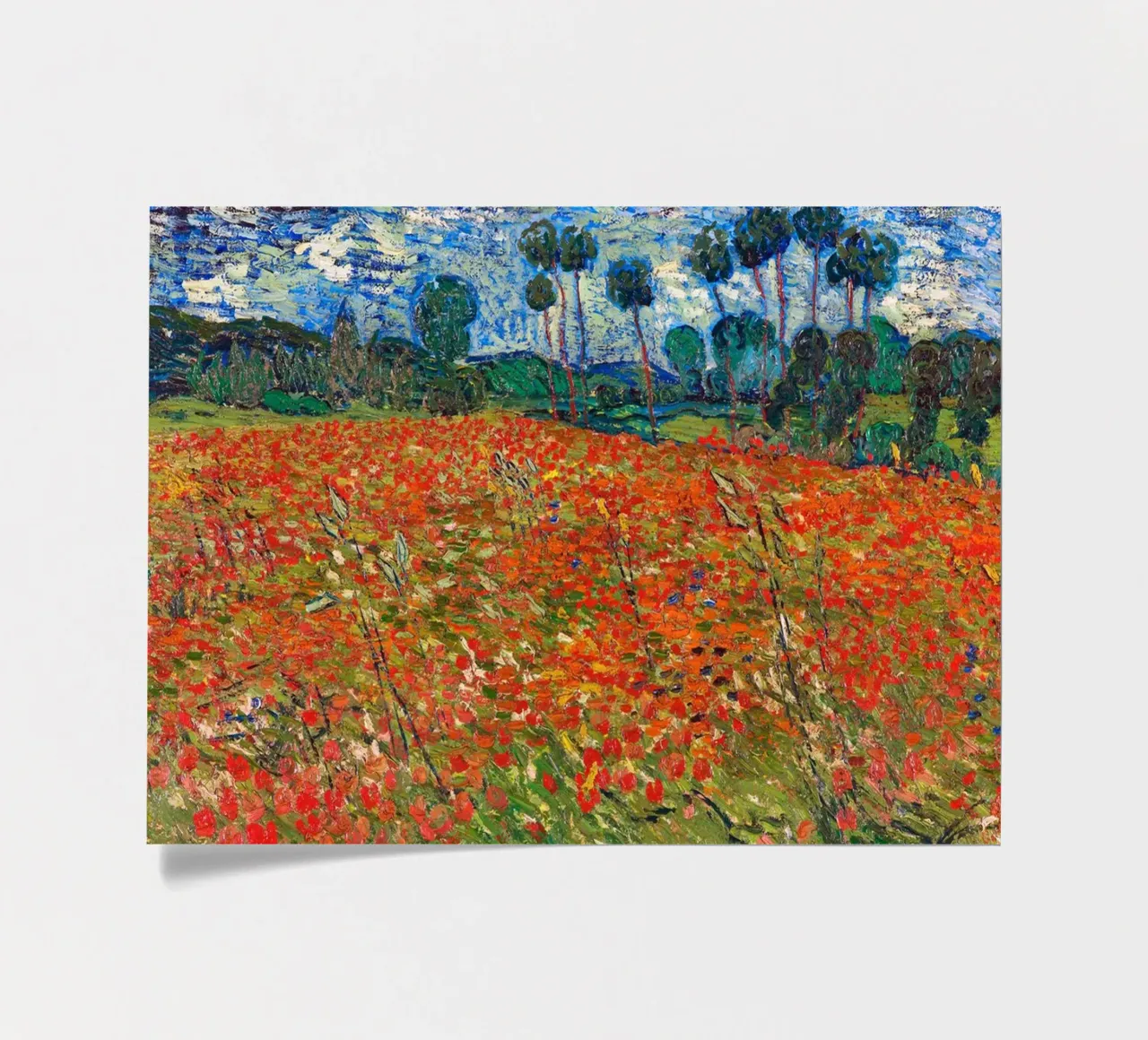 Field of poppies - Vincent van Gogh sticker sheet by Sylviepaint