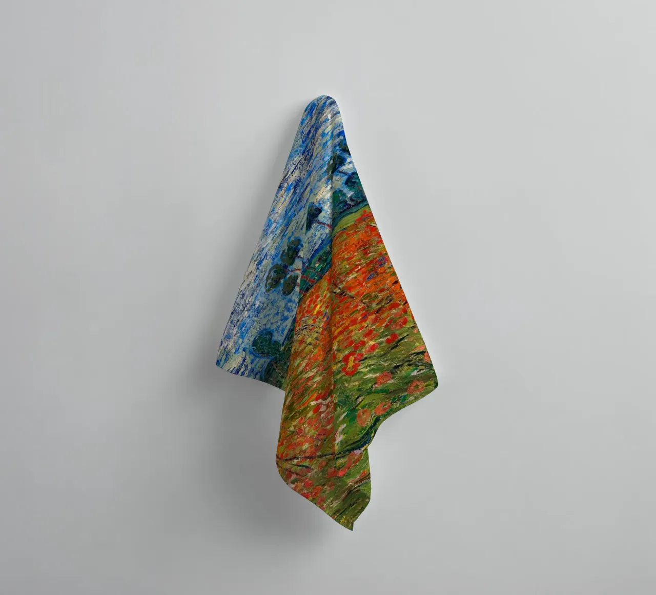 Field of poppies - Vincent van Gogh towel by Sylviepaint