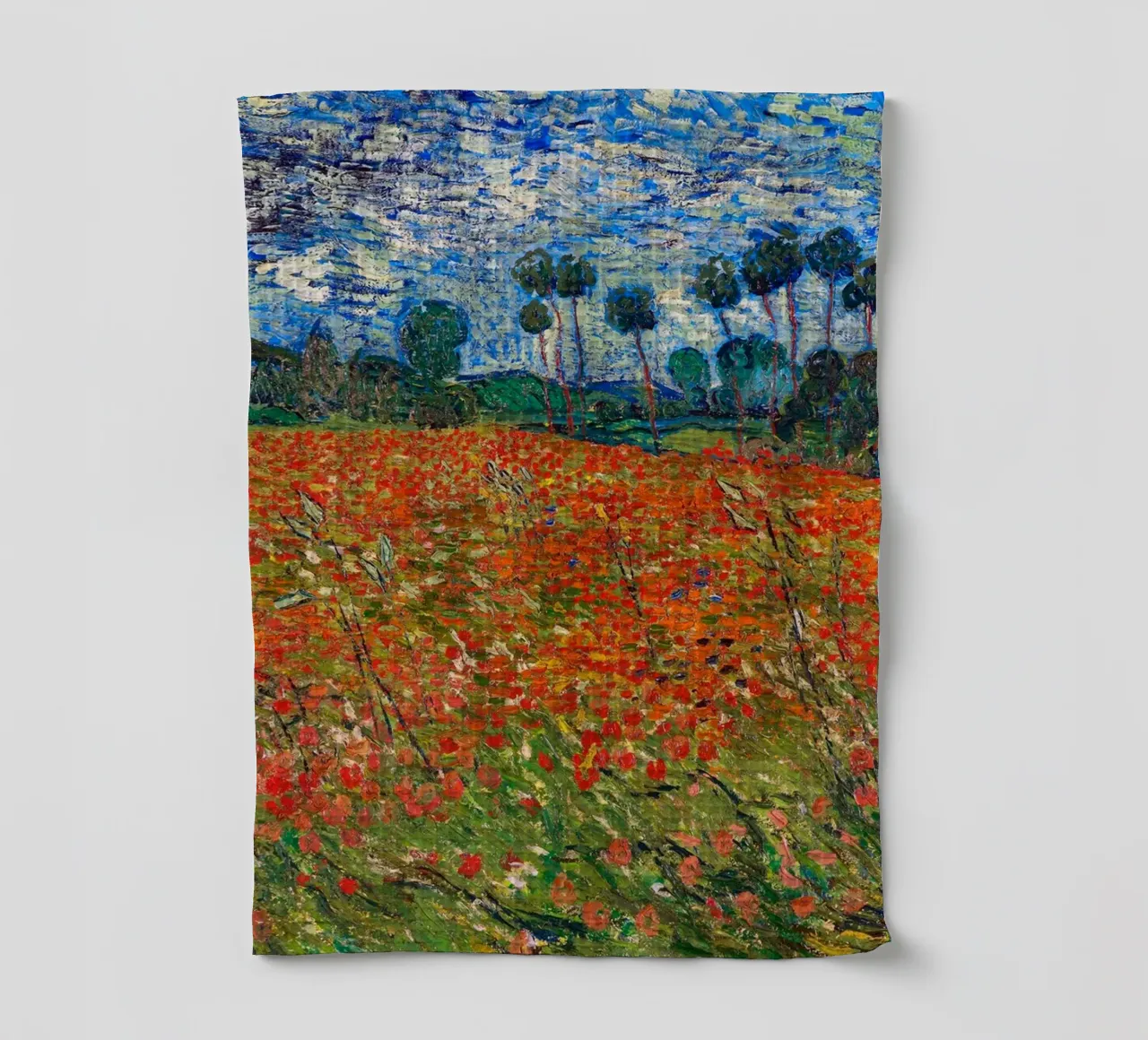 Mohnblumenfeld - Vincent van Gogh Geschirrtuch von Sylviepaint