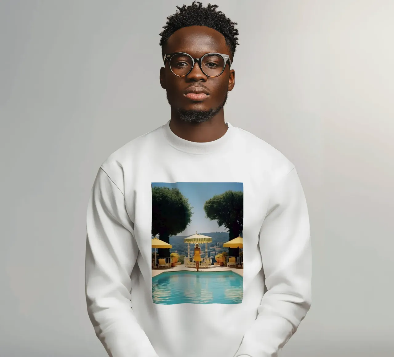 Slim Aarons Retro 60's Style 'Cannes Pool sudadera de Mrs.Pamela