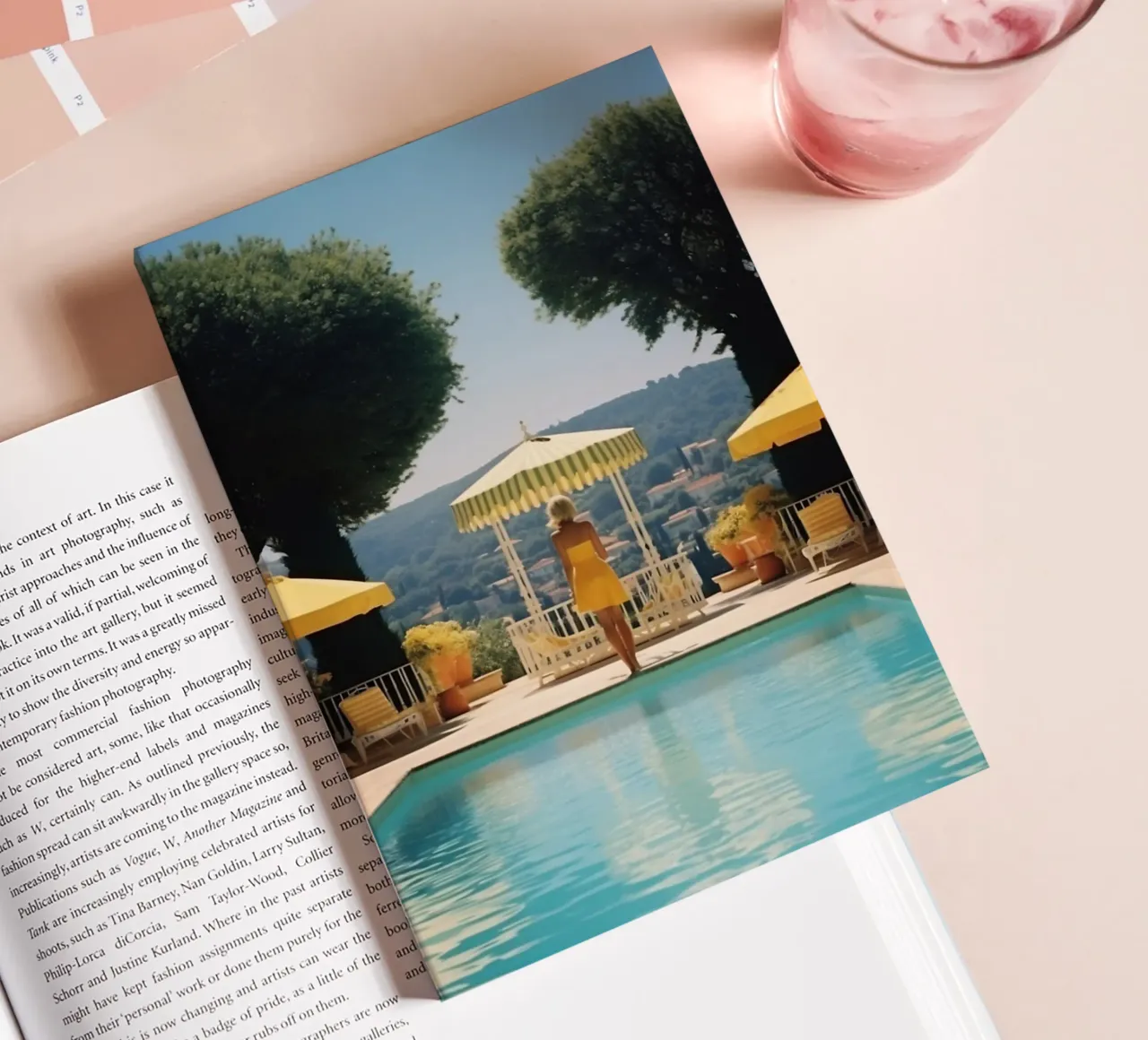 Slim Aarons Retro 60's Style 'Cannes Pool' notebook by Mrs.Pamela