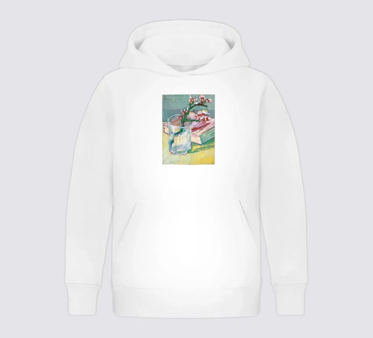 Ramo di mandorlo in fiore in un bicchiere - Vincent van Gogh felpa bambino con cappuccio da Sylviepaint