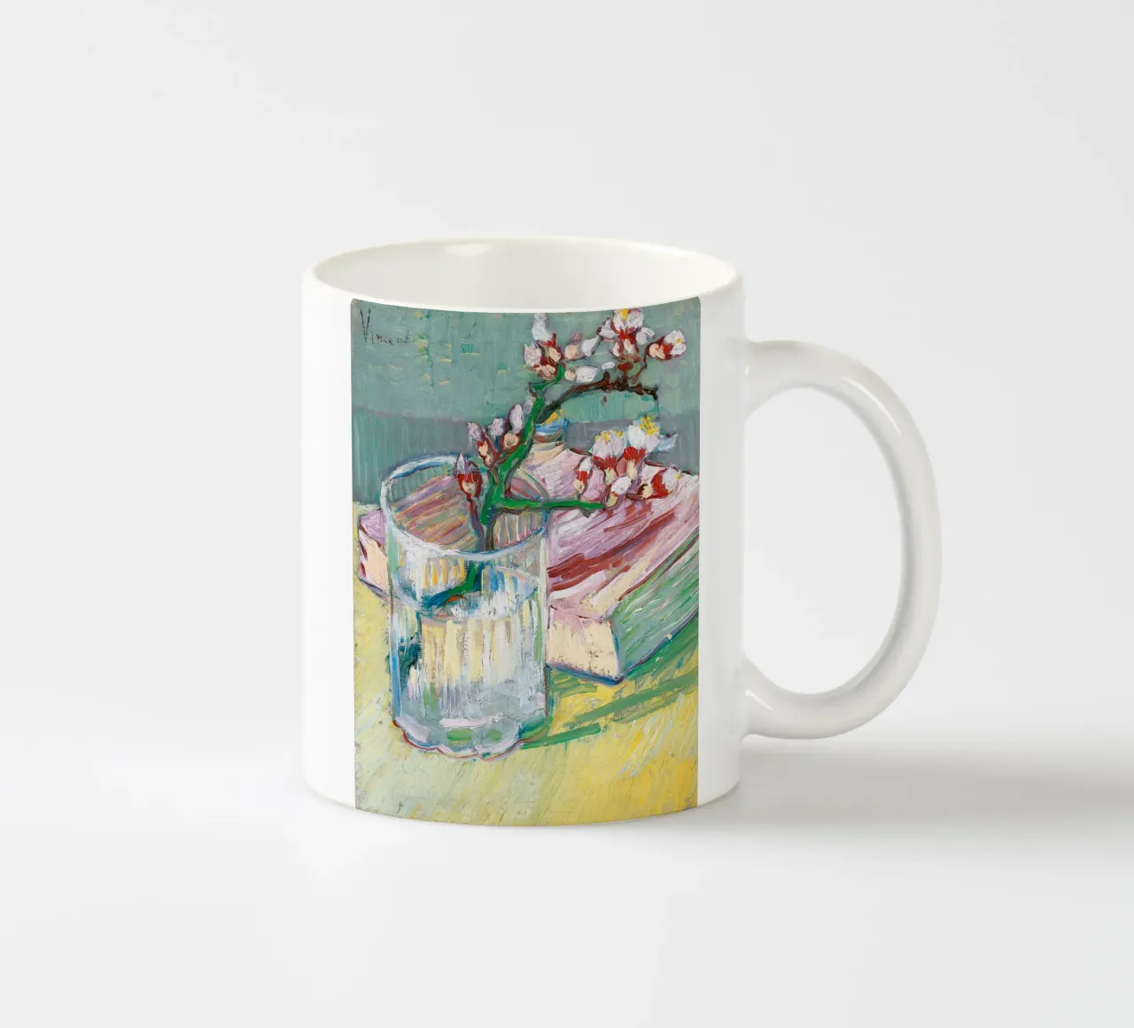 Ramo di mandorlo in fiore in un bicchiere - Vincent van Gogh tazza in ceramica da Sylviepaint
