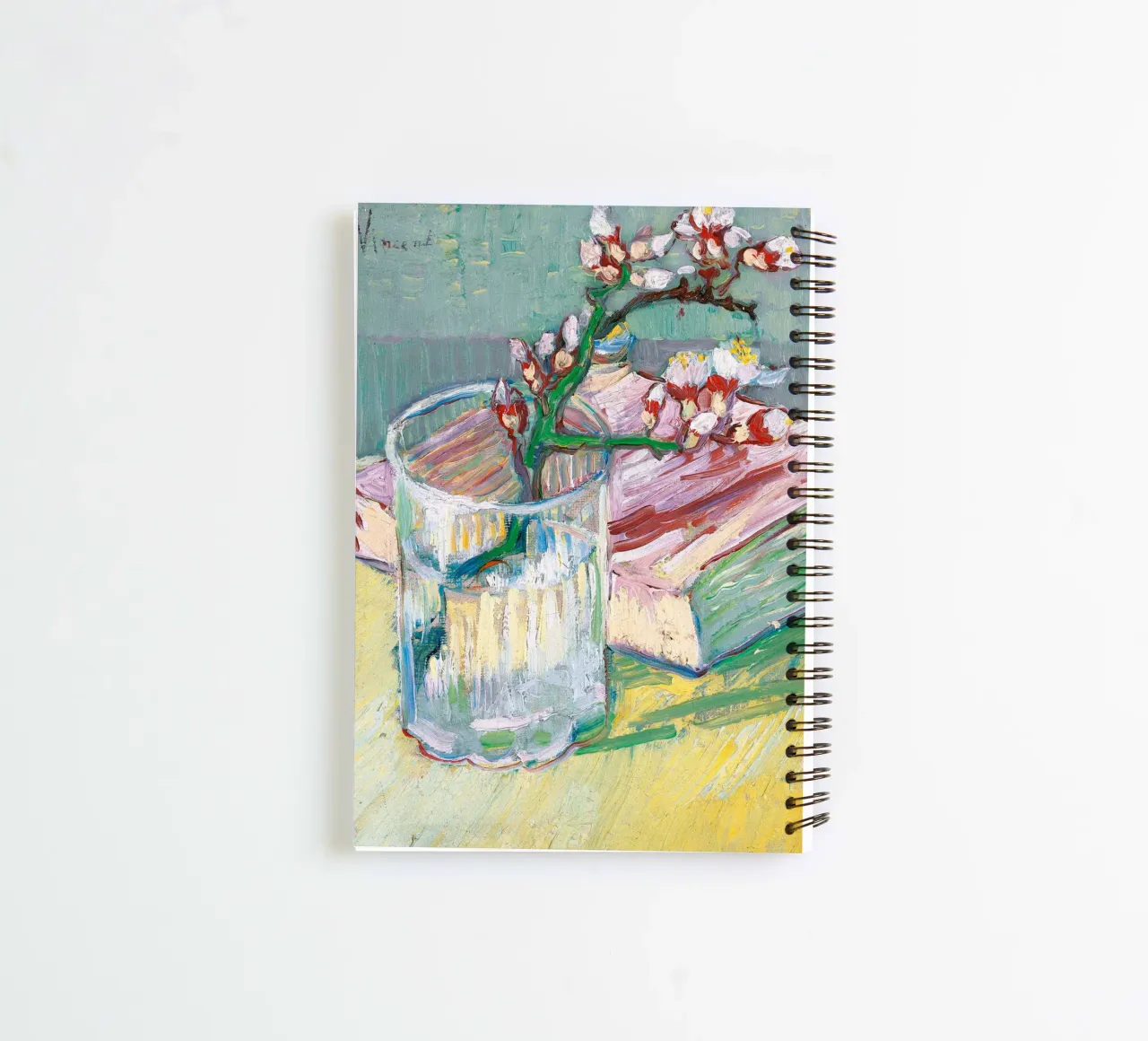 Ramo di mandorlo in fiore in un bicchiere - Vincent van Gogh diario ad anelli da Sylviepaint