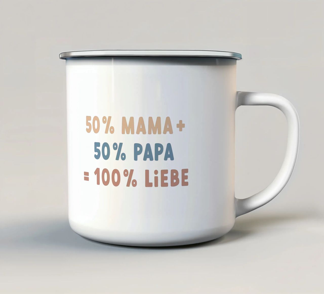 100% amore tazza in smalto da Kartenliebe