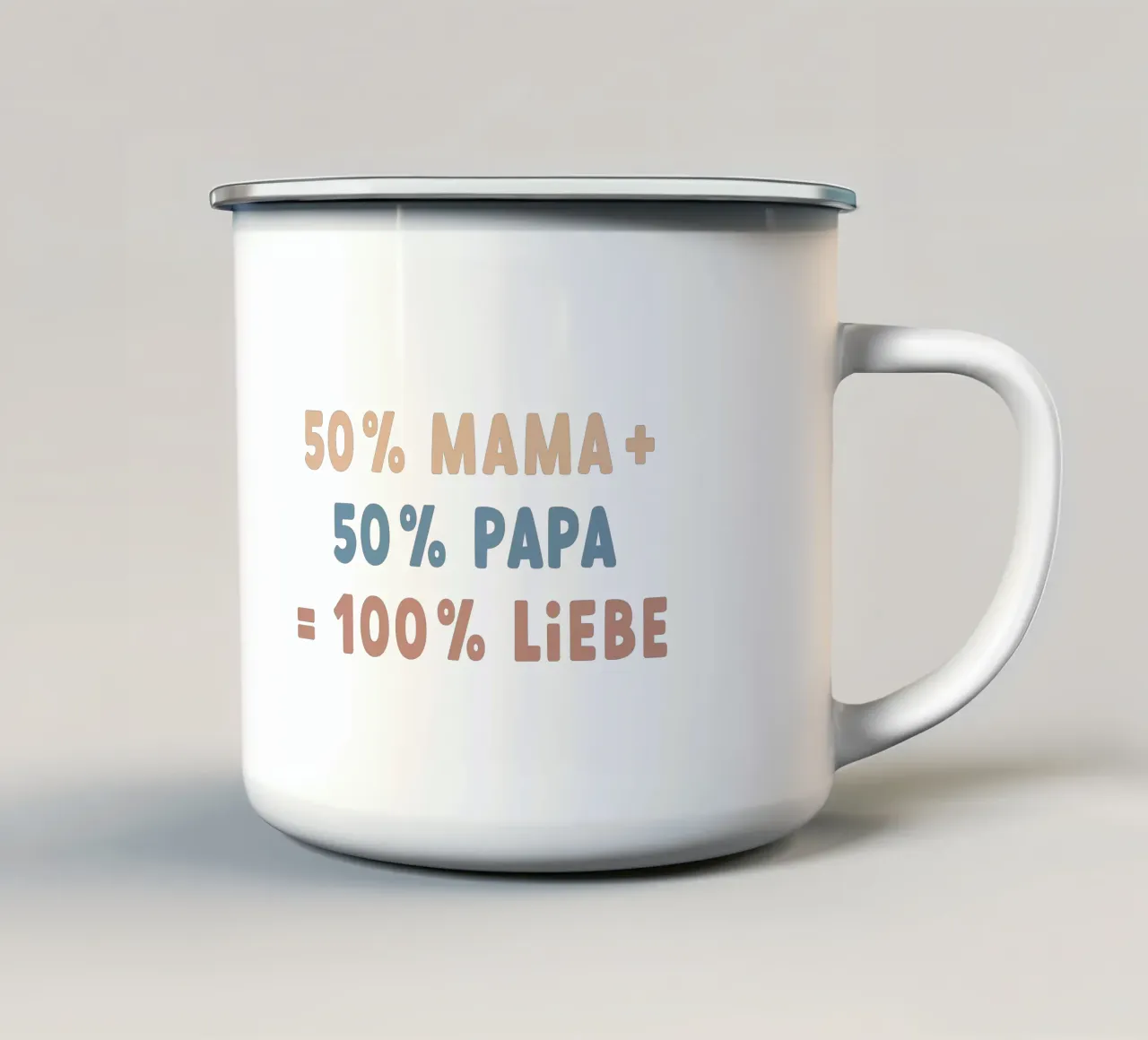 100% amore tazza in smalto da Kartenliebe