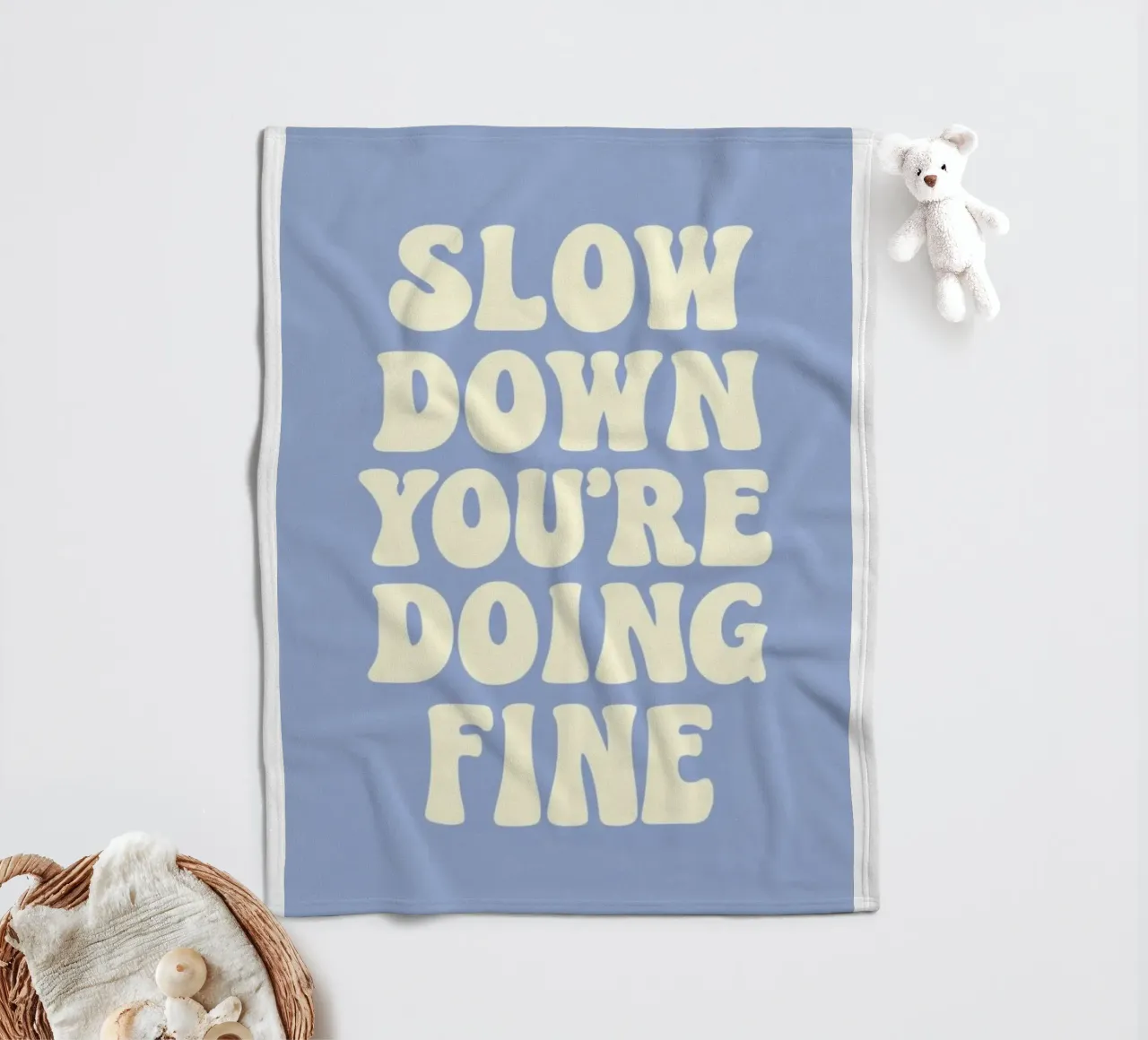 Mach langsam, du machst das gut Fleecedecke von art quots shop