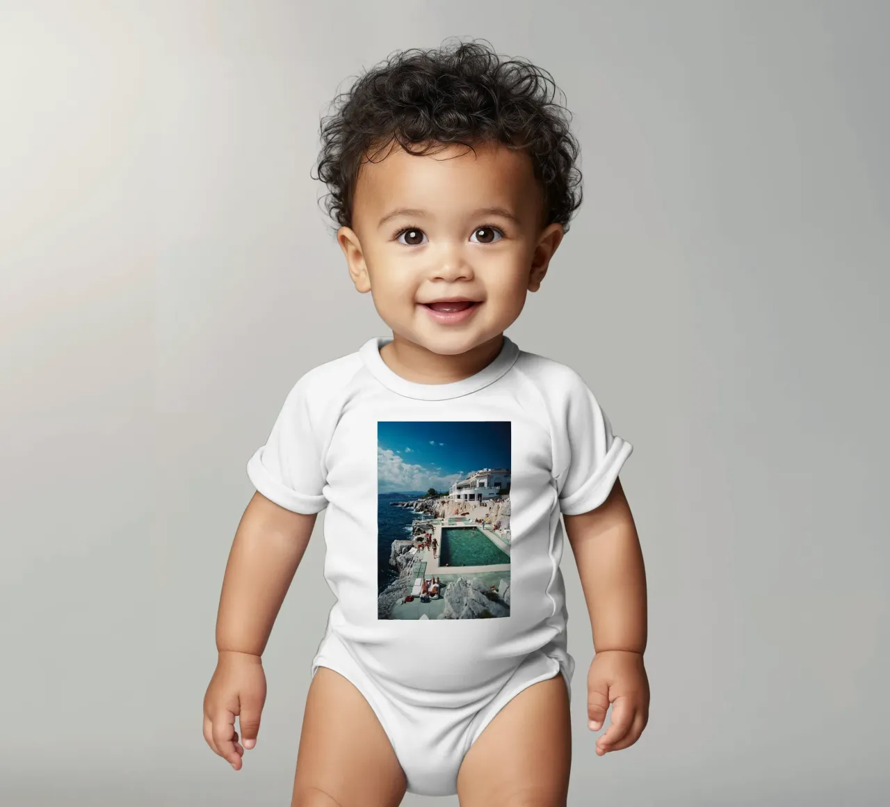 Slim Aarons Hotel Dup Cap body neonato maniche corte da Mrs.Pamela