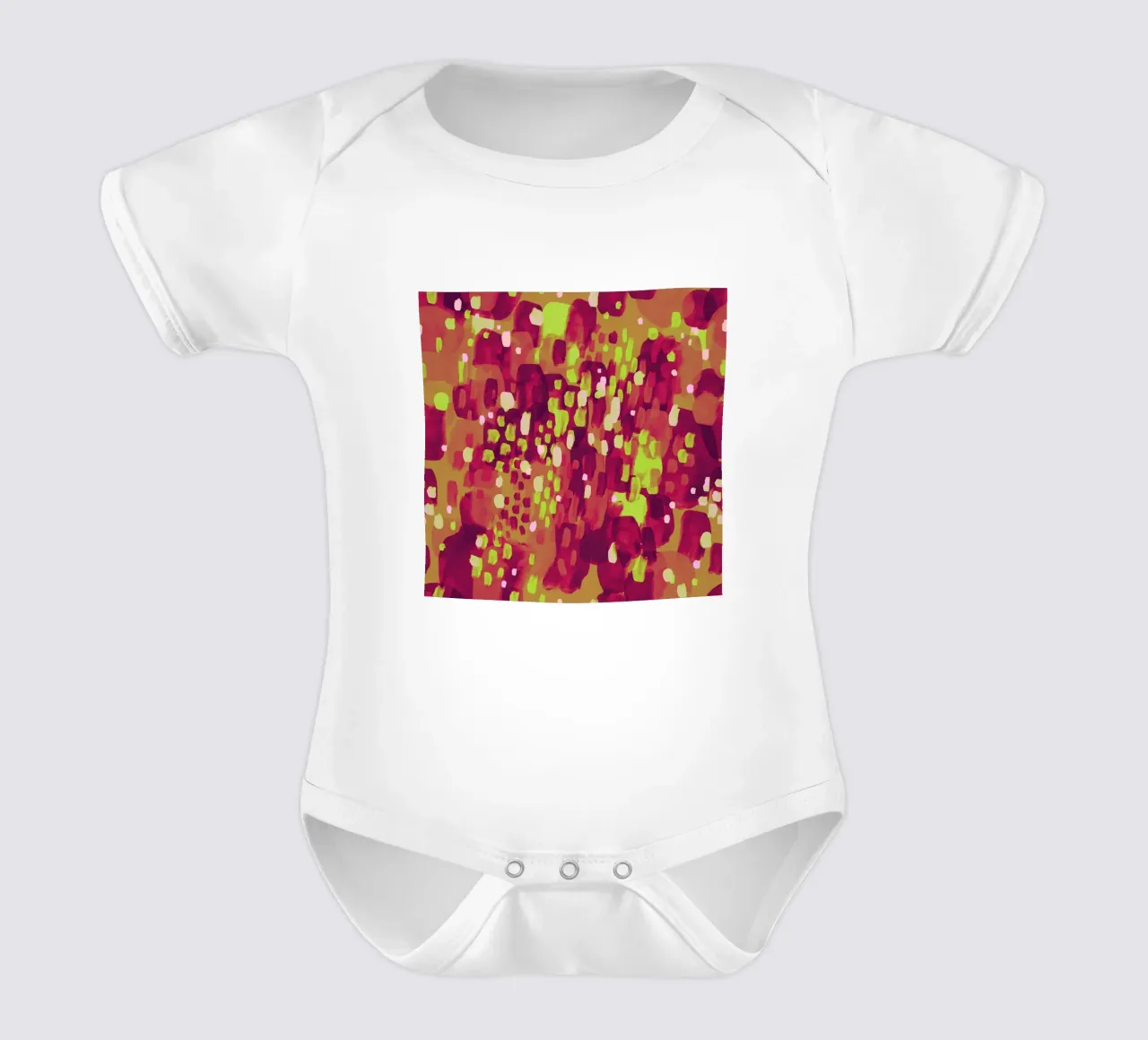 End of Summertime - Color: Lime Pomelo body neonato maniche corte da klossisch