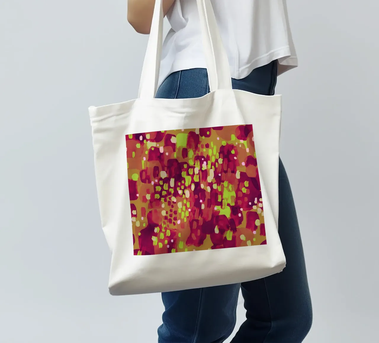 End of Summertime - Color: Lime Pomelo borsa in juta da klossisch