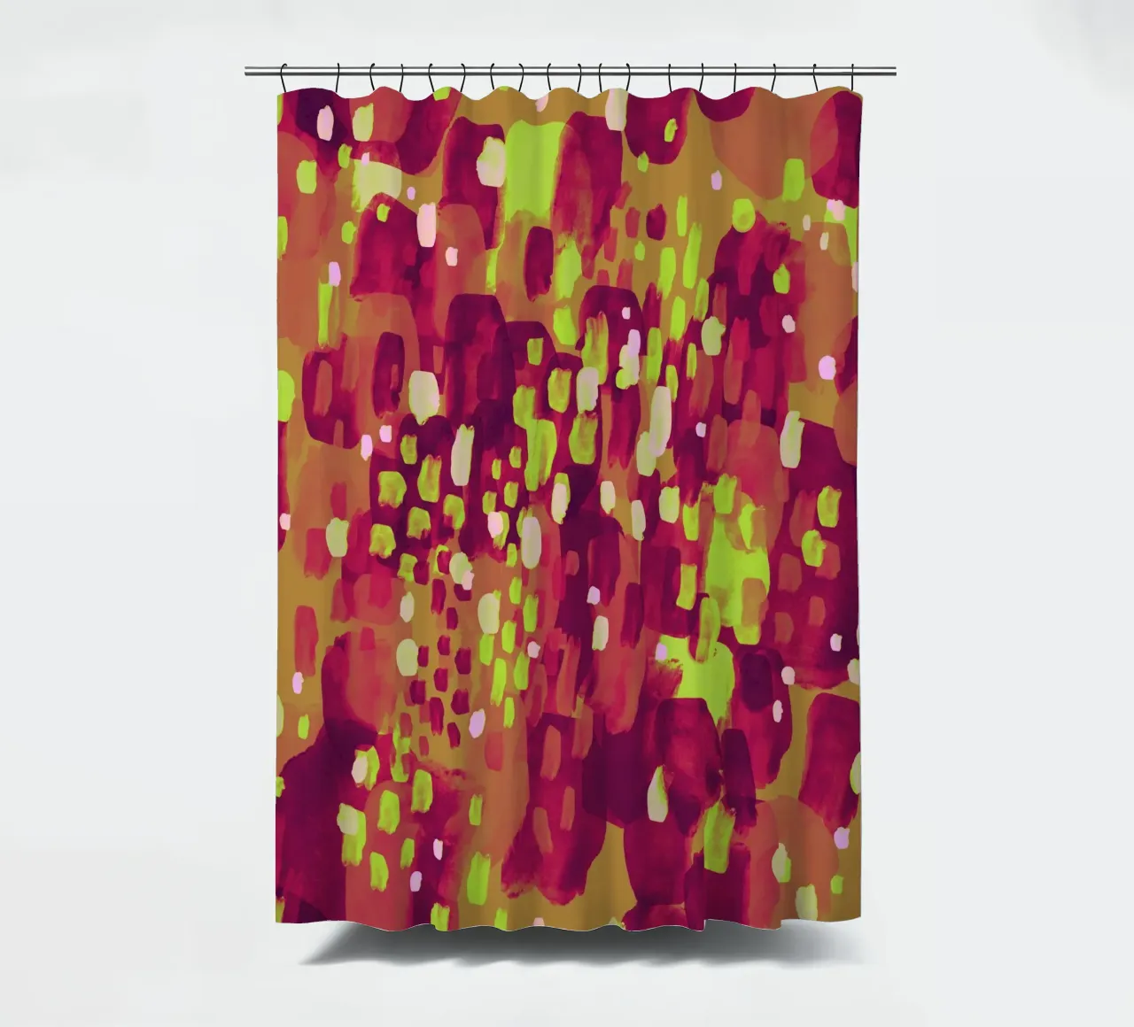 End of Summertime - Color: Lime Pomelo tenda da doccia da klossisch