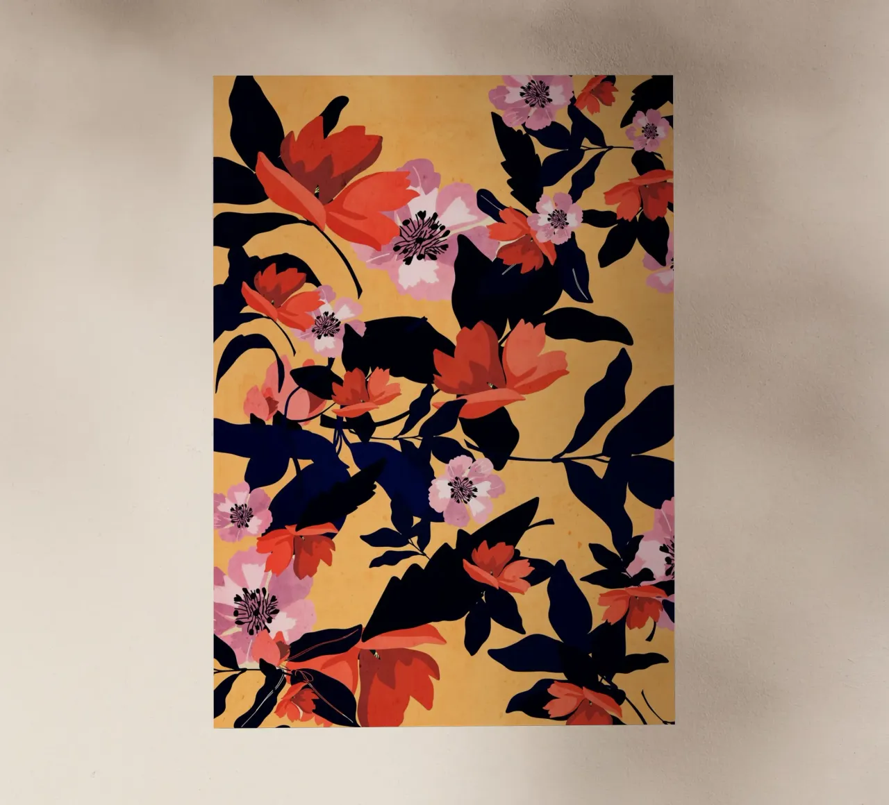Fiori su giallo pellicola backlit da ThingDesign