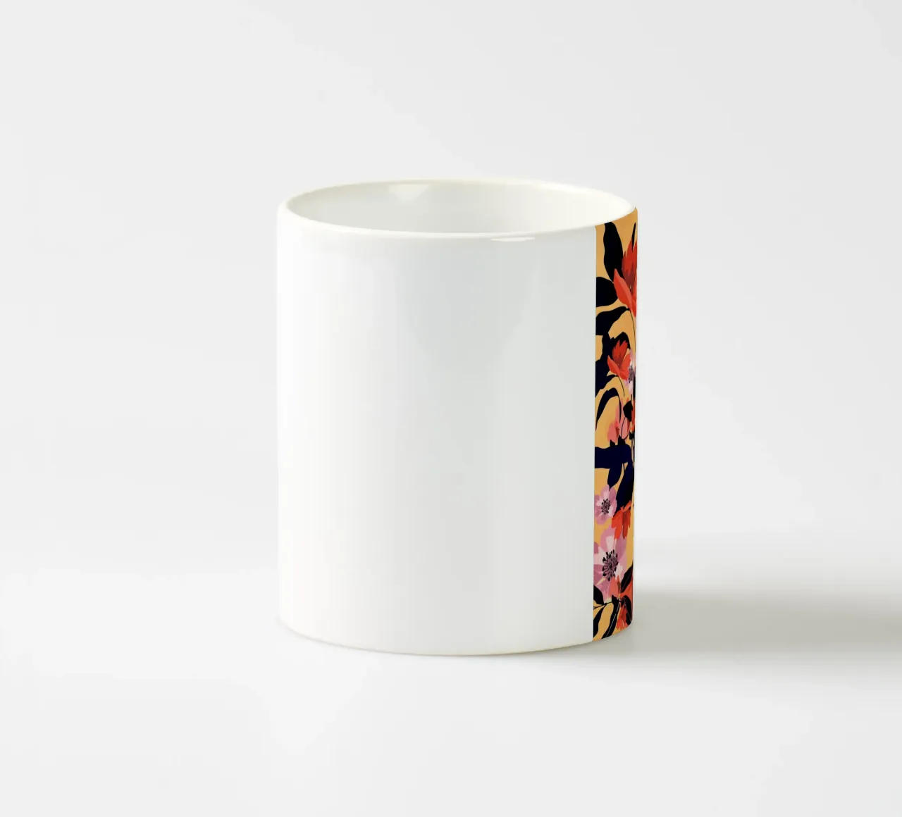 Fiori su giallo tazza in ceramica da ThingDesign