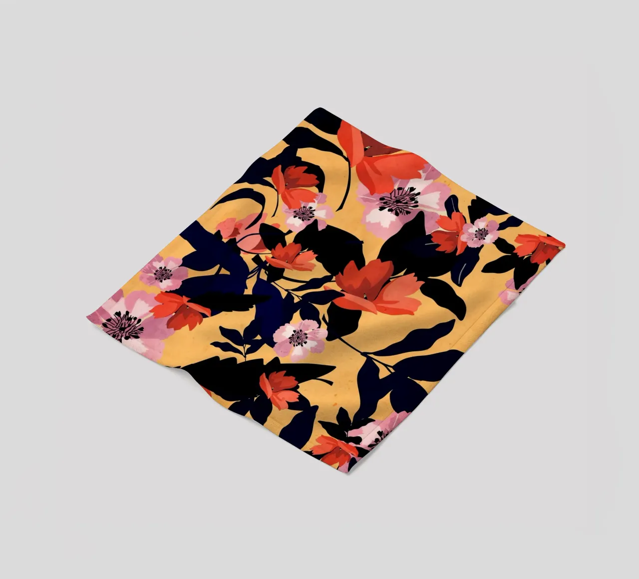 Fiori su giallo coperta in pile da ThingDesign
