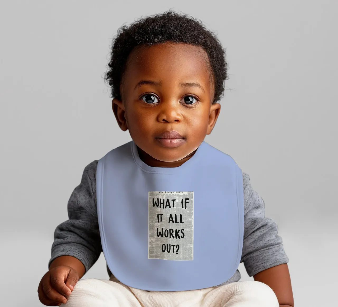 what if it all works out baby bib by art quots shop