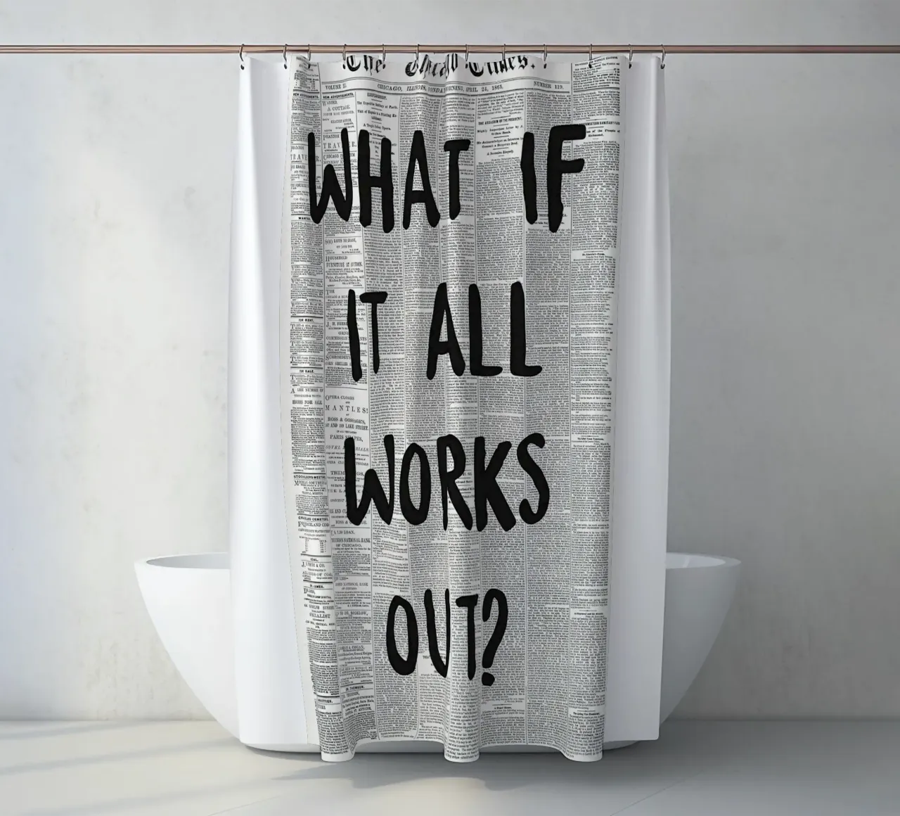 e se tutto si risolvesse tenda da doccia da art quots shop