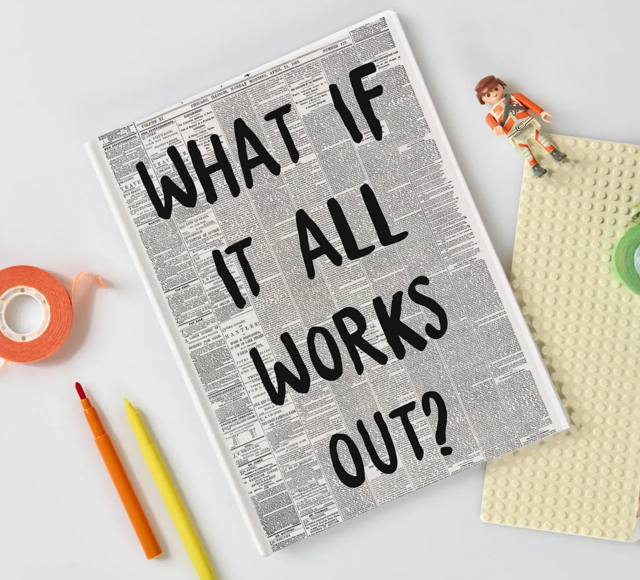 was, wenn alles klappt? Notizbuch von art quots shop