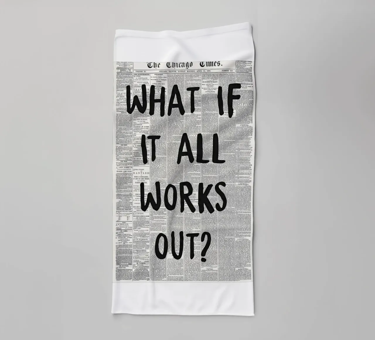 what if it all works out towel by art quots shop