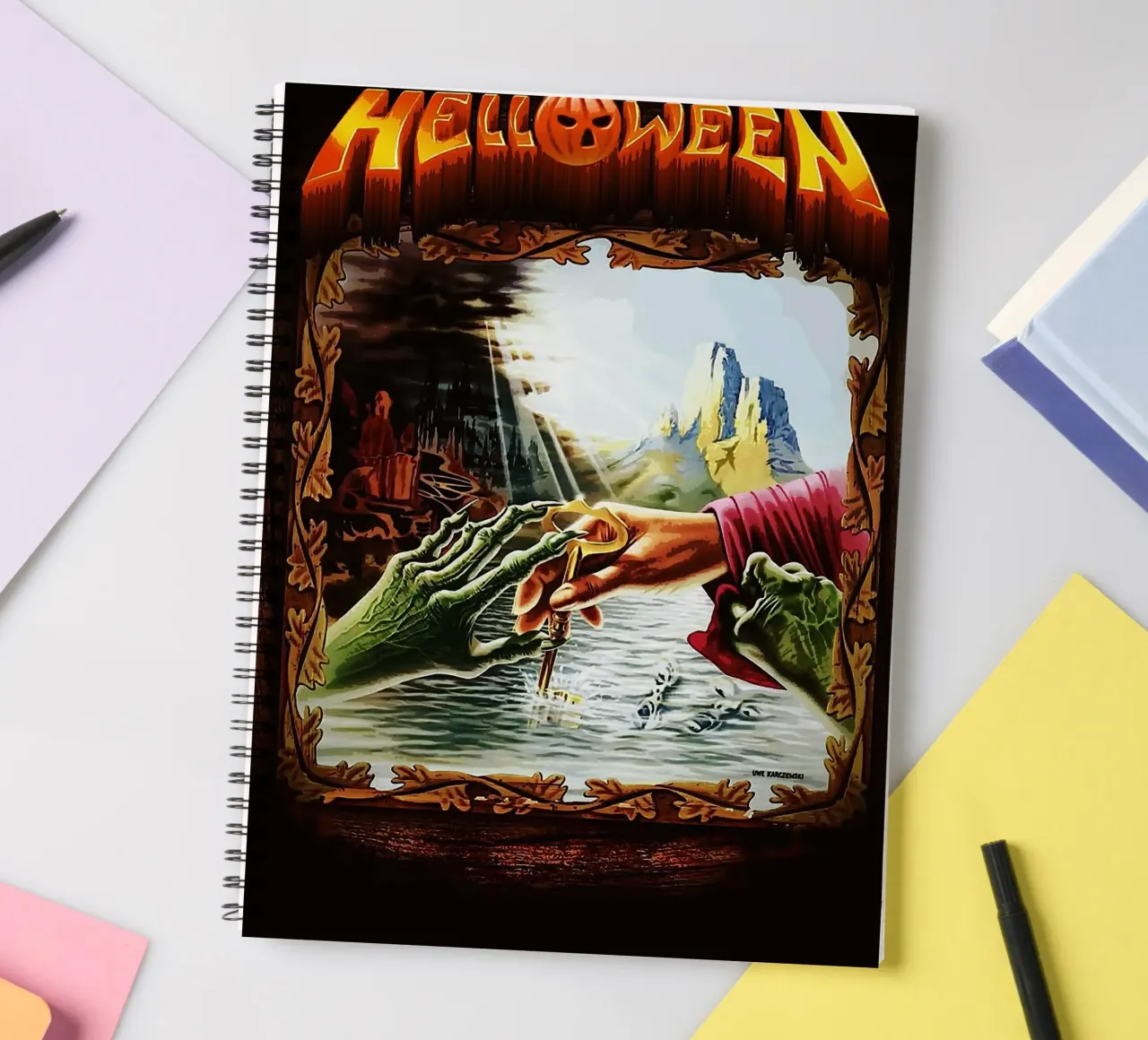 groupe d'helloween carnet à spirale de vanhesling