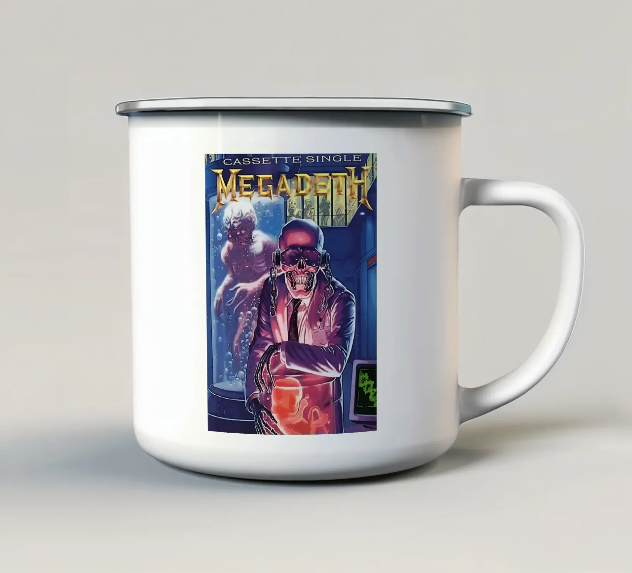 megadeth band tazza in smalto da vanhesling