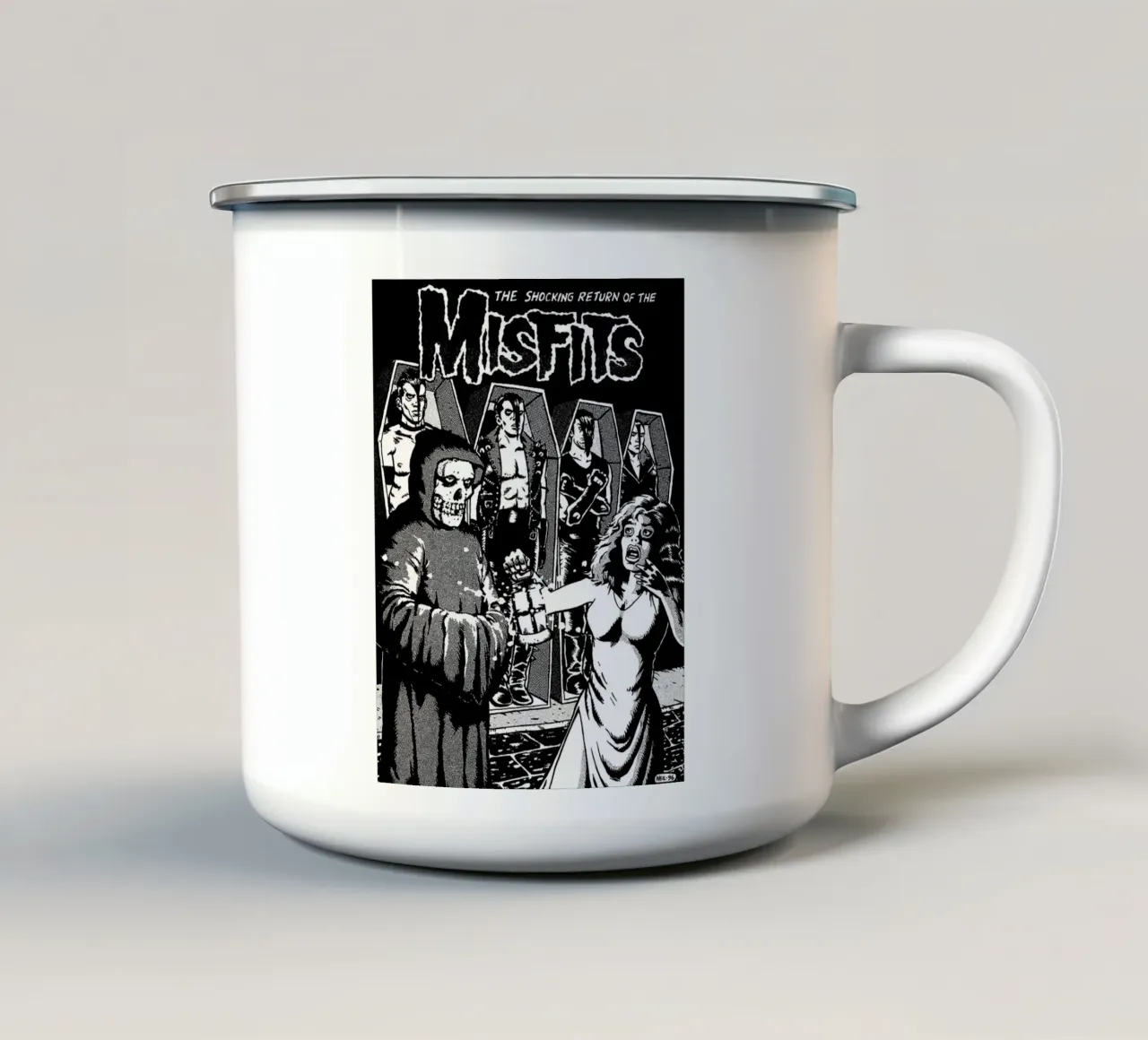 la band dei misfits tazza in smalto da vanhesling
