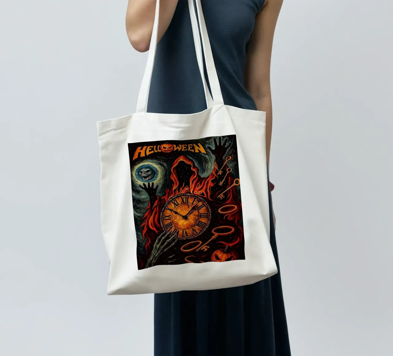 Helloween band borsa in juta da vanhesling