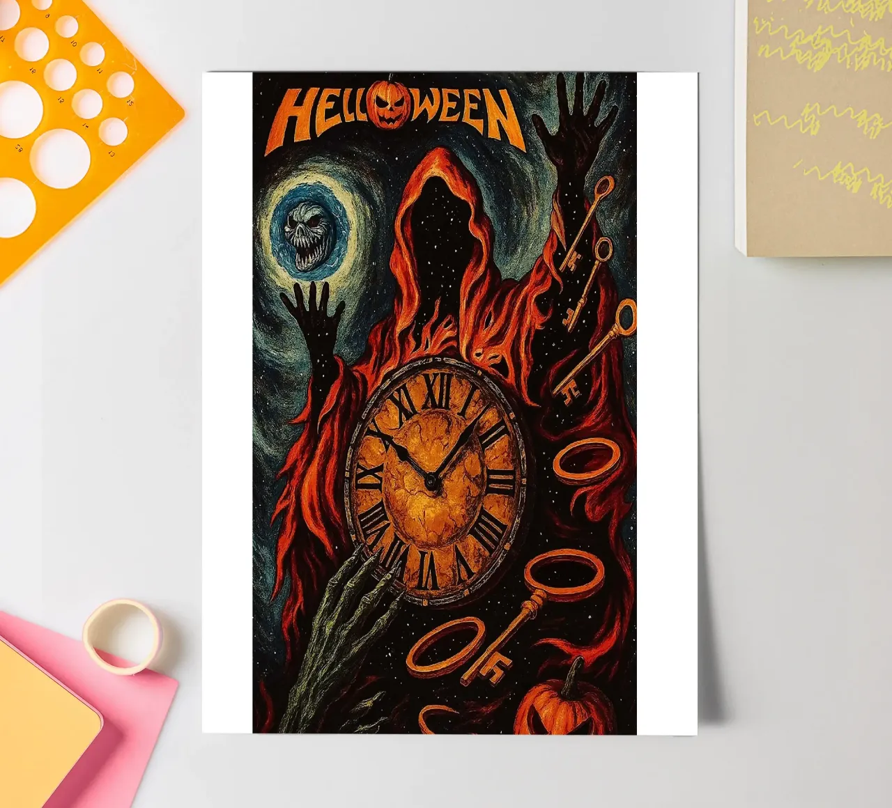 Groupe Helloween planche autocollant de vanhesling