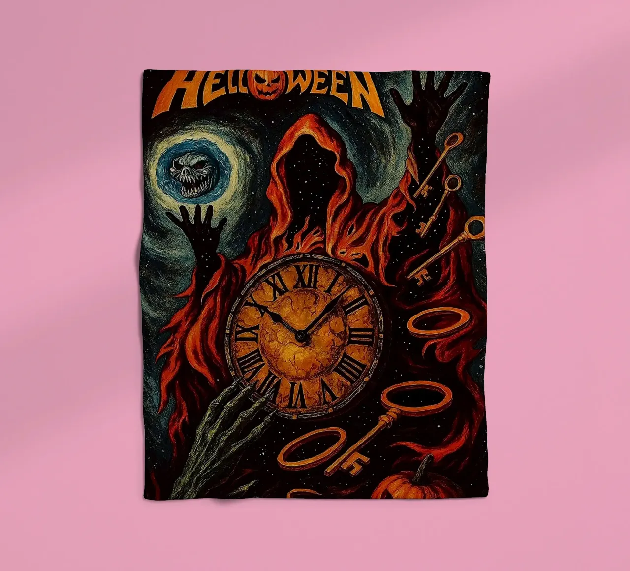 Helloween band coperta in pile da vanhesling