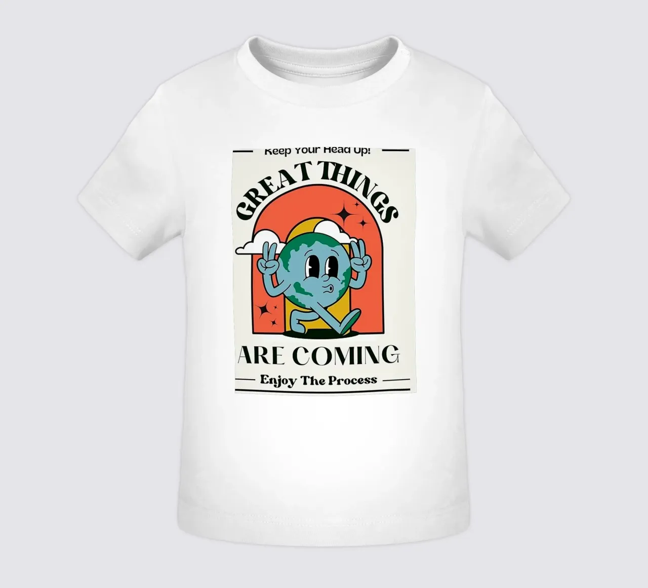 great things are coming baby t-shirt by art quots shop