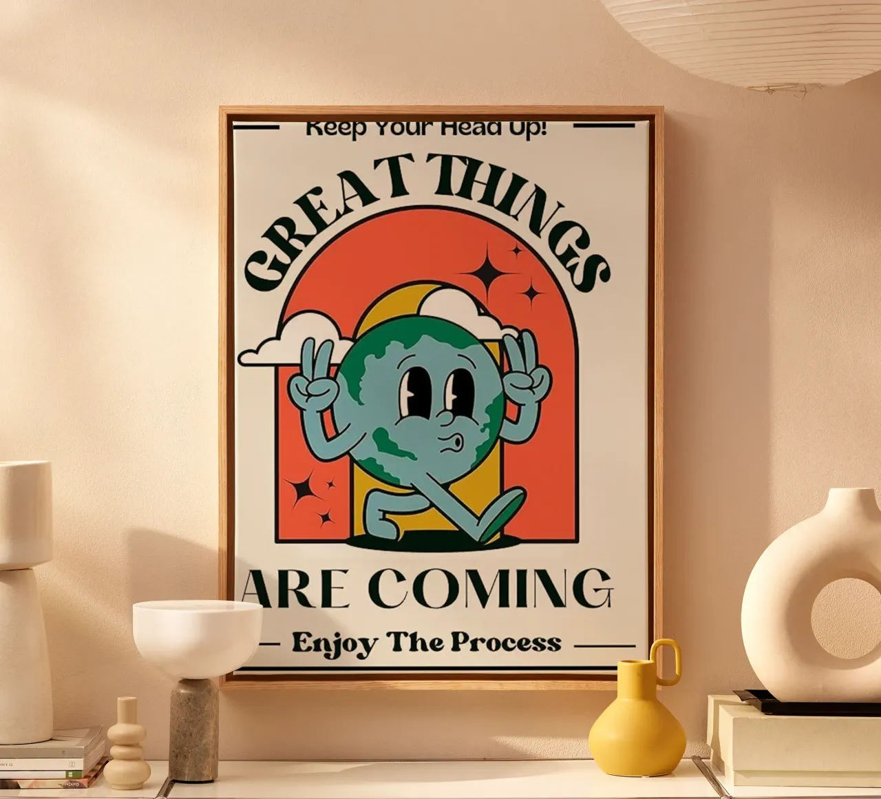 grandi cose in arrivo tela con Cornice a cassetta da art quots shop
