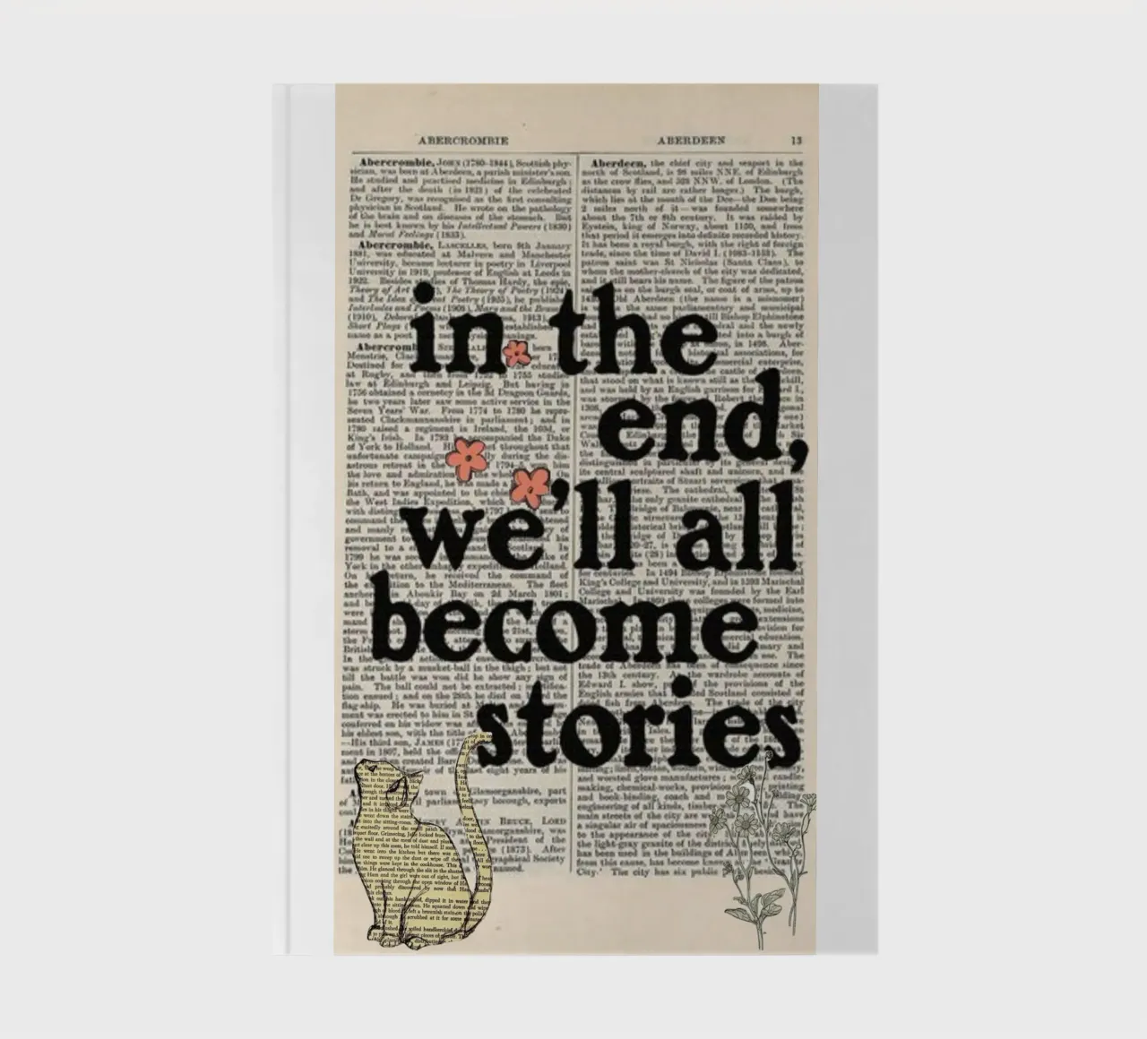 in the end we'll all become stories notebook by art quots shop