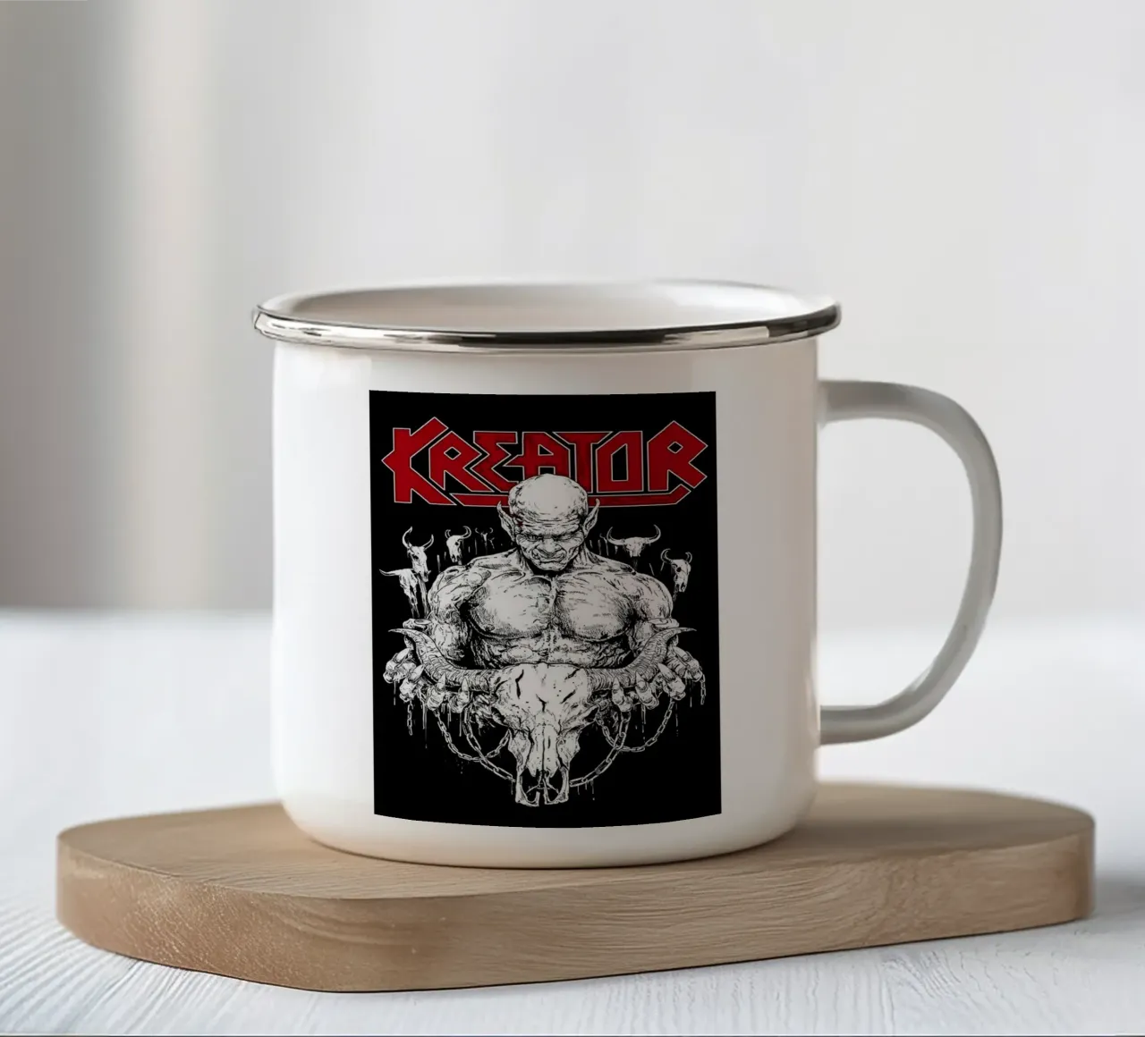 band dei kreator tazza in smalto da vanhesling