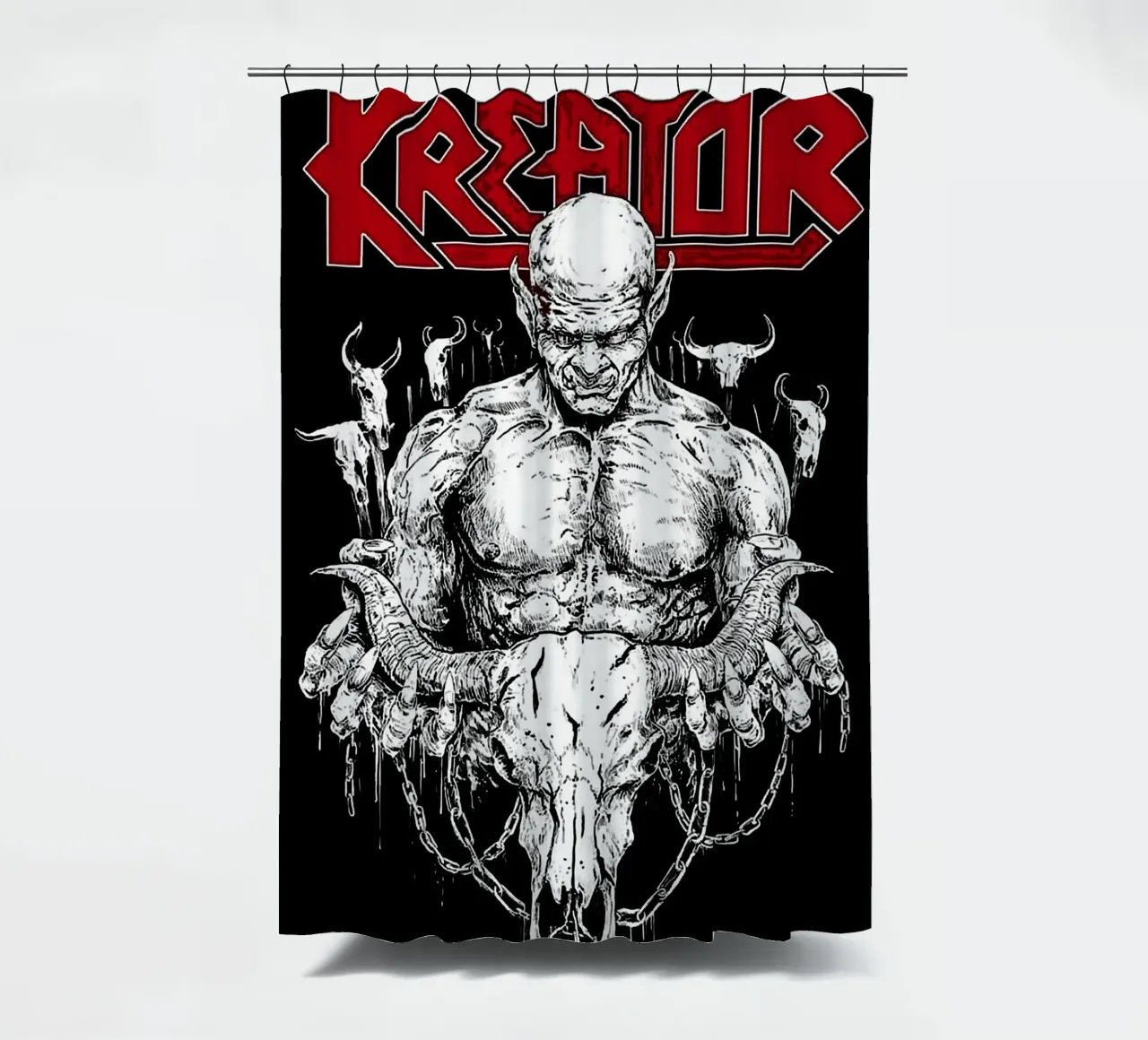 kreator band shower curtain by vanhesling