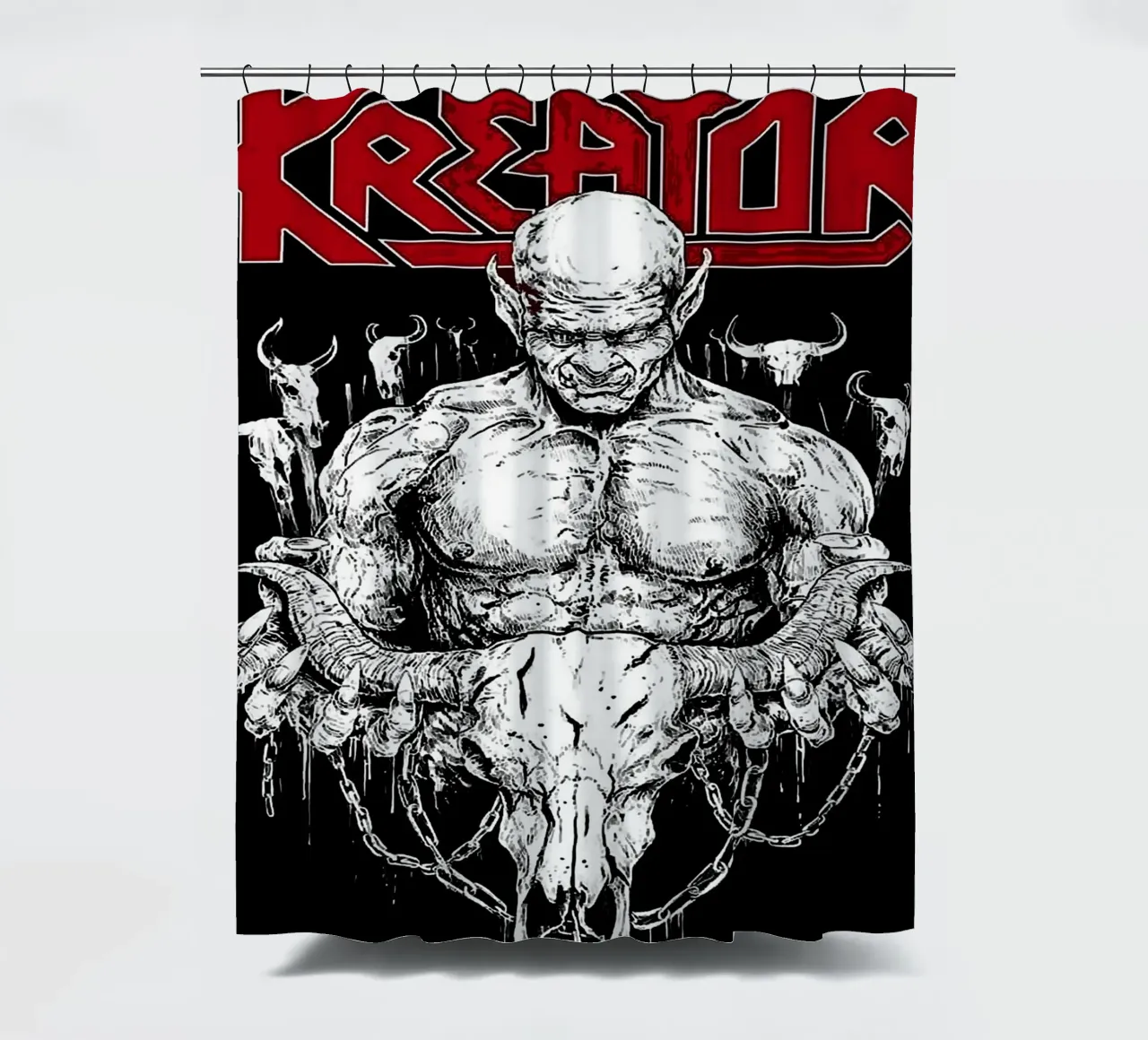kreator band shower curtain by vanhesling