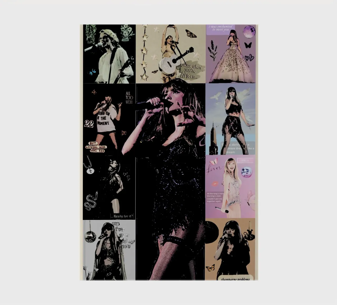 Taylor Swift Poster Art Print notebook by music soul