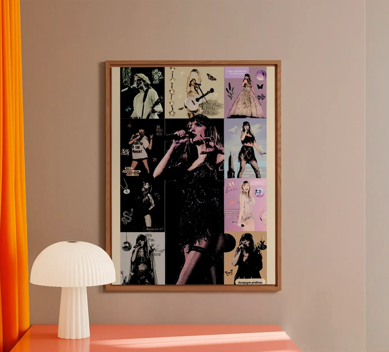 Taylor Swift Poster Art Print alu-dibond by music soul