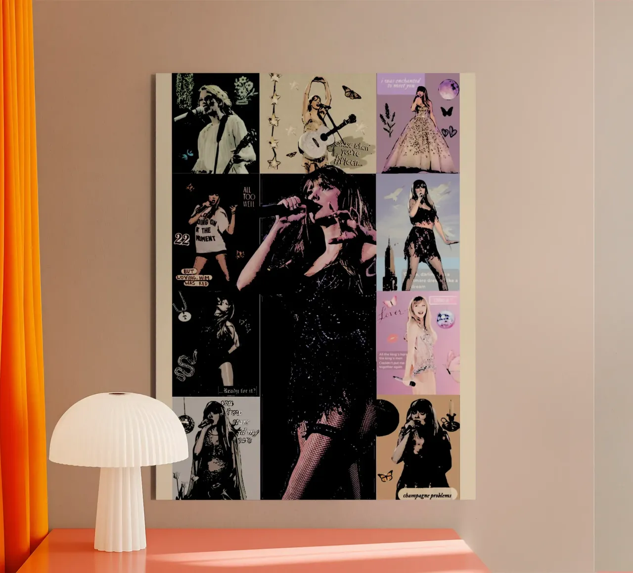 Taylor Swift Poster Art Print alu-dibond by music soul
