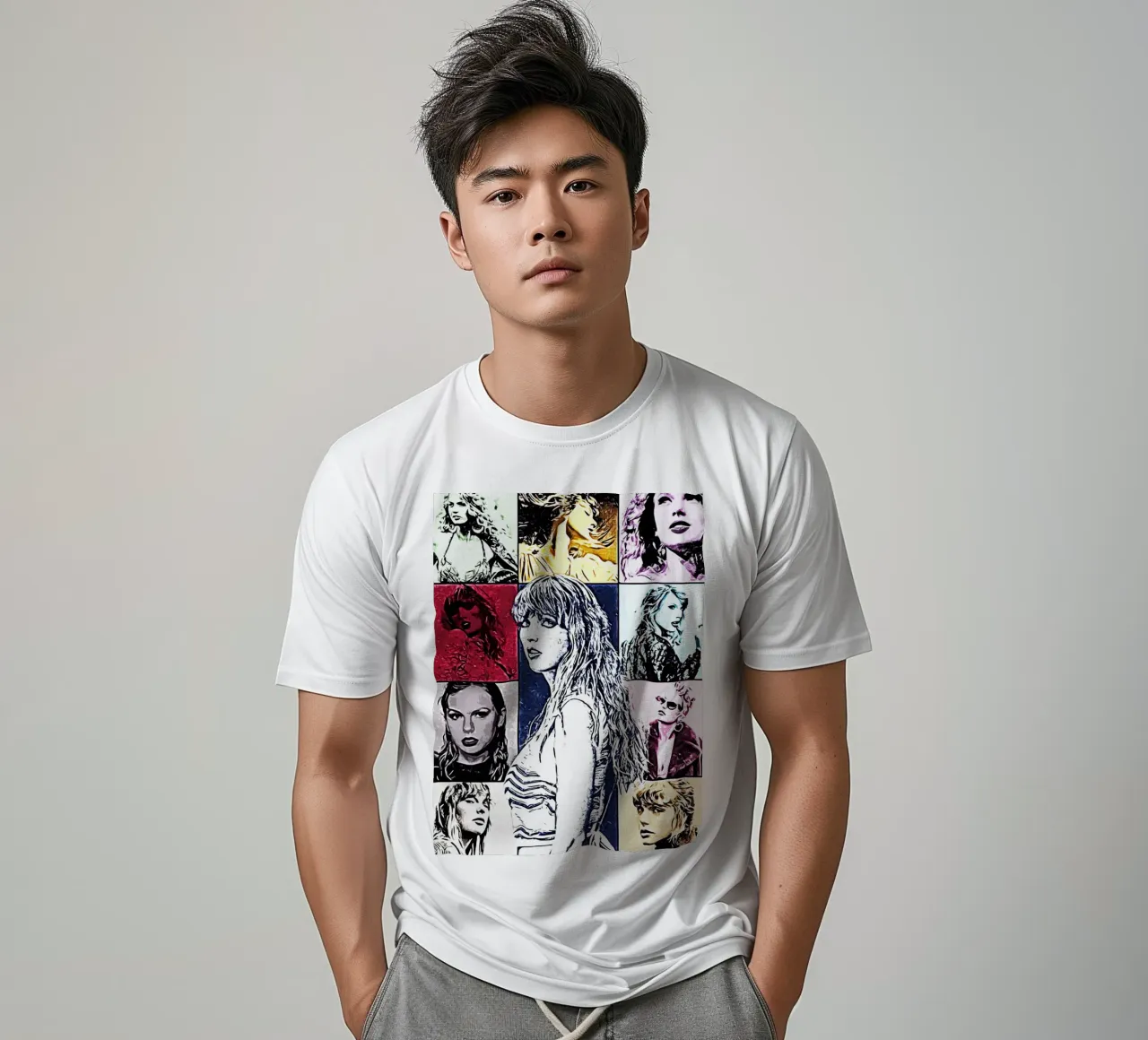 Arte pop di Taylor Swift t-shirt da music soul