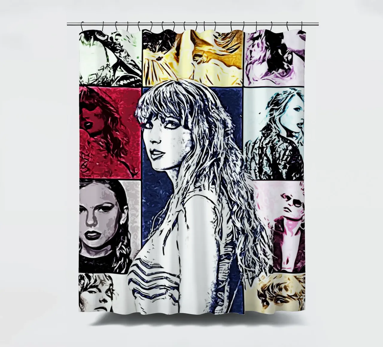 Arte pop di Taylor Swift tenda da doccia da music soul